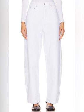 Frame Barrel Jeans - White